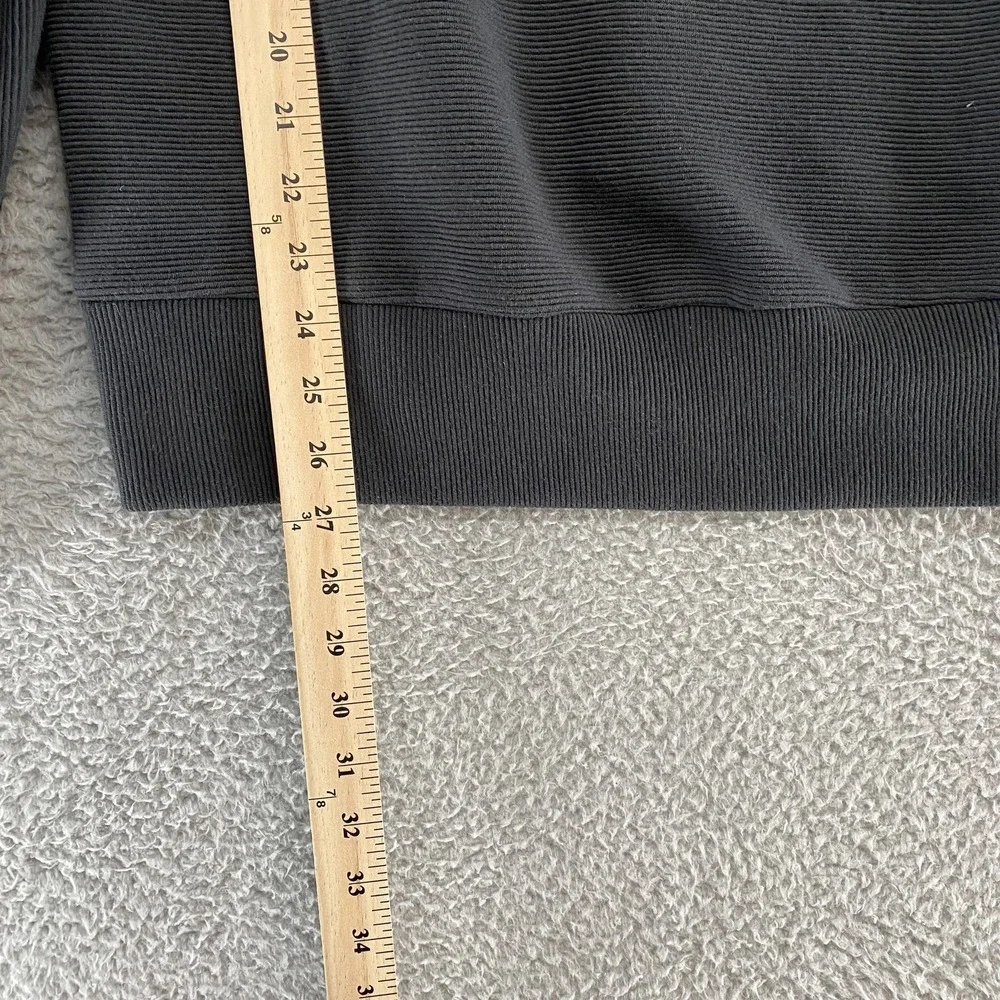 Varley Vine Sweatshirt Womens Small Black Half Zip Collared Ribbed Sweater Knit - Picture 4 of 11